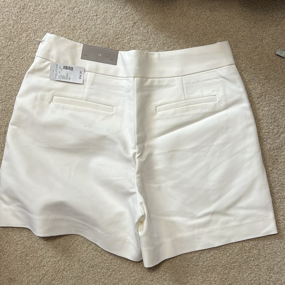 NWT new Maurice’s work dress shorts off white cream beige 7/8 - Picture 2 of 10